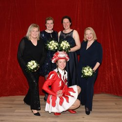 KKC-Viergestirn 2025: Silke II. (Hampel), Martina I. (Unland), Christiane I. (Brockmeyer) und Simone I. (Brockmeyer).