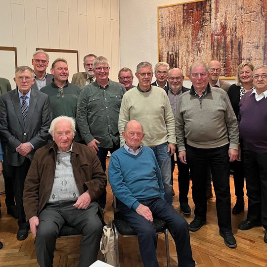 Die Jubilare, die auf dem Kolping-Gedenktag geehrt wurden. Gruppenfoto