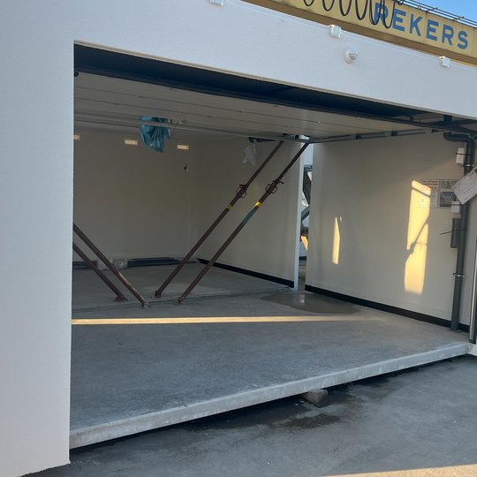 Eine Fertiggarage Eine Fertiggarage