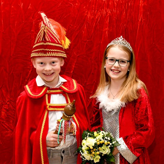 Kinderprinzenpaar 2025: Prinz Leo I. und Prinzessin Janna Luisa I. (Leo Schohaus und Janna Luisa Kühl) Leo Schohaus und Janna Luisa Kühl
